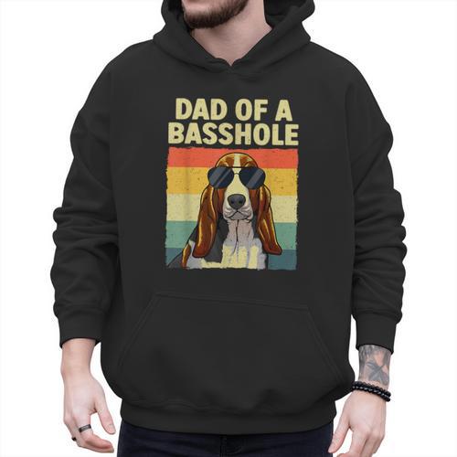 Cool Basset Hound For Men Dad Dog Basset Hound Lovers Men Hoodie - Father's Day Fun