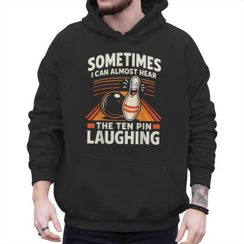 Cool Bowling Men Dad Bowler Fun Crazy Best Bowling Men Hoodie - Father's Day Fun