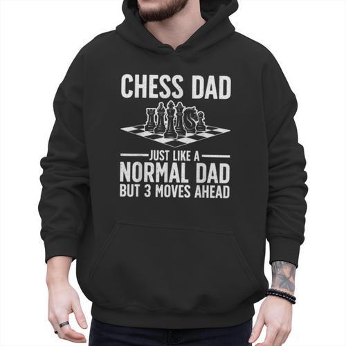 Cool Chess Player Art For Men Dad Knight Chess Lovers Pieces Small Men Hoodie - Father's Day Fun