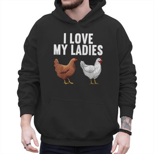 Cool Chicken Art For Men Women Dad Rooster Chicken Farmer Men Hoodie - Father's Day Fun