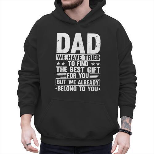 Cool Dad Art For Father Dad Stepfather From Son Daughter Men Hoodie - Father's Day Fun