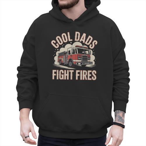 Cool Dads Fight Fire Firefighter Men Hoodie - Father's Day Fun