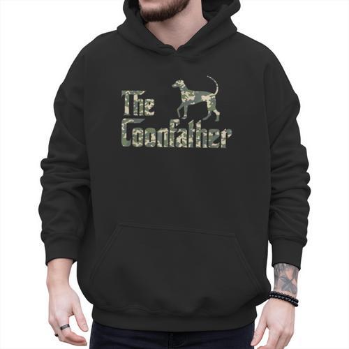 Coonfather Coon Hunting Dogs Coonhound Dad Men Hoodie - Father's Day Fun