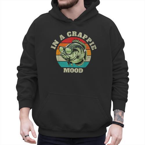 In A Crappie Mood Retro Fishing Sarcastic Dad Men Hoodie - Father's Day Fun