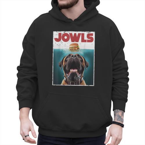 Cute English Mastiff Jowls Burger Bullmastiff Dog Mom Dad Men Hoodie - Father's Day Fun