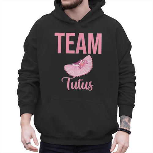 Cute Team Tutus Gender Reveal For Mom And Dad Men Hoodie - Father's Day Fun