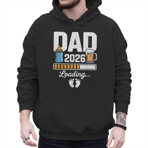 Dad 2026 Loading Expecting New Baby Announcement Men Men Hoodie - Father's Day Fun