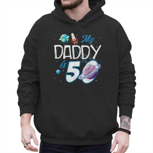 My Dad Is 50 Years Daddy Father 50th Years Birthday Men Hoodie - Father's Day Fun