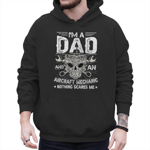 Dad Airplane Plane Aviation Aircraft Mechanic Men Hoodie - Father's Day Fun