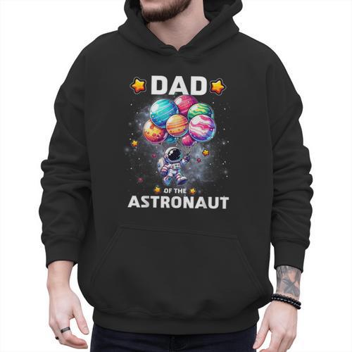 Dad Of The Astronaut Space Theme First Birthday Party Men Hoodie - Father's Day Fun