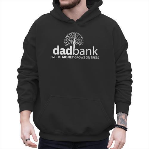 Dad Bank Where The Money Grows On Trees New Dad Tees Men Hoodie - Father's Day Fun