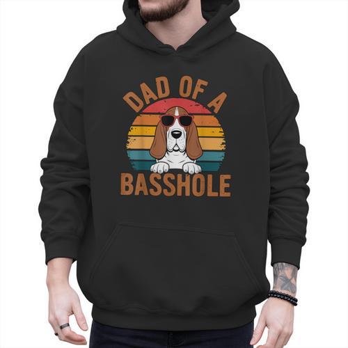 Dad Of a Basshole Basset Hound Owner Men Hoodie - Father's Day Fun