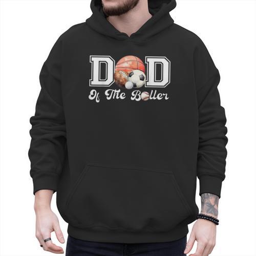 Dad Of The Birthday Boller Born 2 Ball Matching Family Party Men Hoodie - Father's Day Fun
