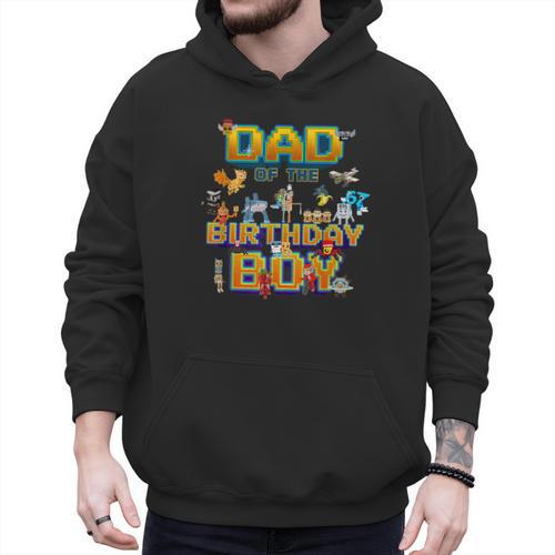 Dad Of The Birthday Boy Brainrot Meme Kids Teens Boys Men Hoodie - Father's Day Fun