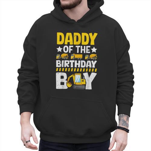 Dad Of The Birthday Boy Construction Theme Party Matching Men Hoodie - Father's Day Fun