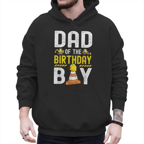 Dad Of The Birthday Boy Construction Worker Bday Men Hoodie - Father's Day Fun