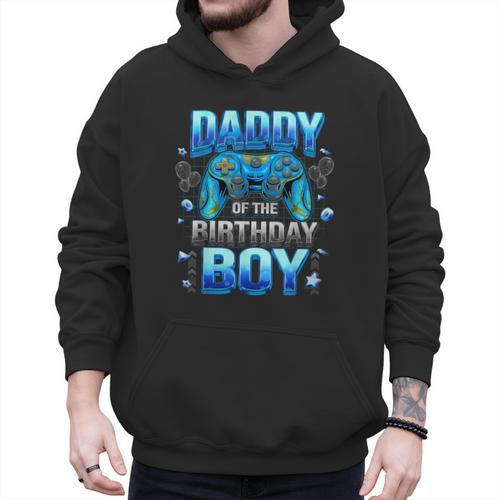 Dad Of The Birthday Boy Cool Gamer Video Game Birthday Men Hoodie - Father's Day Fun