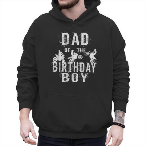 Dad Of The Birthday Boy Dirt Bike B-Day Party Men Hoodie - Father's Day Fun