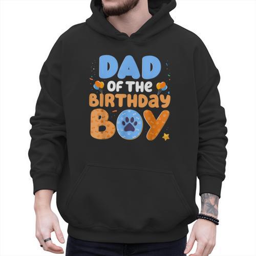 Dad Of The Birthday Boy Dog Lover Family Matching Men Hoodie - Father's Day Fun