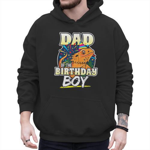 Dad Of Birthday Boy Kids Reptile Birthday Party Men Hoodie - Father's Day Fun