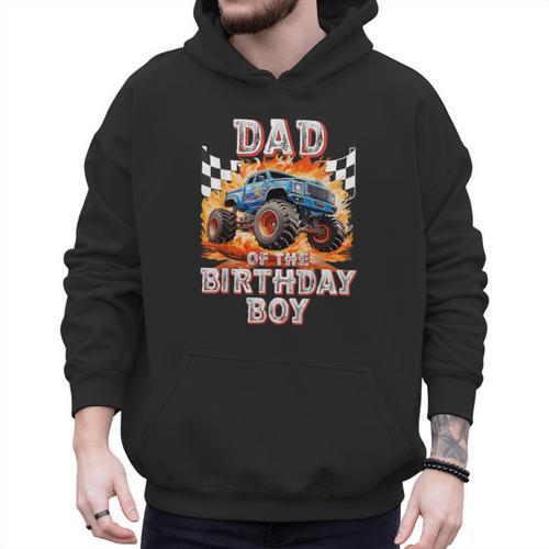 Dad Of The Birthday Boy Monster Truck Birthday Men Hoodie - Father's Day Fun