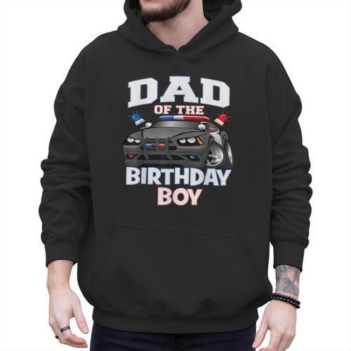 Dad Of The Birthday Boy Policeman Officer Party Men Hoodie - Father's Day Fun