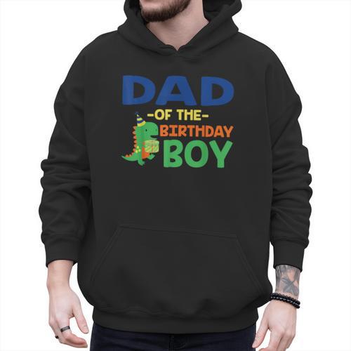 Dad Of The Birthday For Boy Saurus Rex Dinosaur Party Men Hoodie - Father's Day Fun