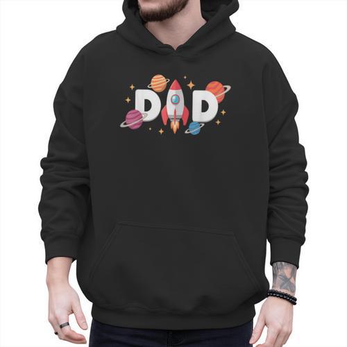 Dad Of The Birthday Boys Space Astronaut 1st Birthday Family Men Hoodie - Father's Day Fun