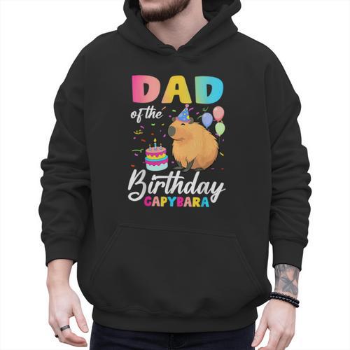 Dad Of The Birthday Capybara Girl Bday Party Family Men Hoodie - Father's Day Fun