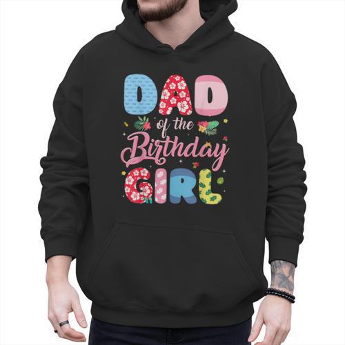 Dad Of The Birthday Girl Family Summer Beach Birthday Party Men Hoodie - Father's Day Fun