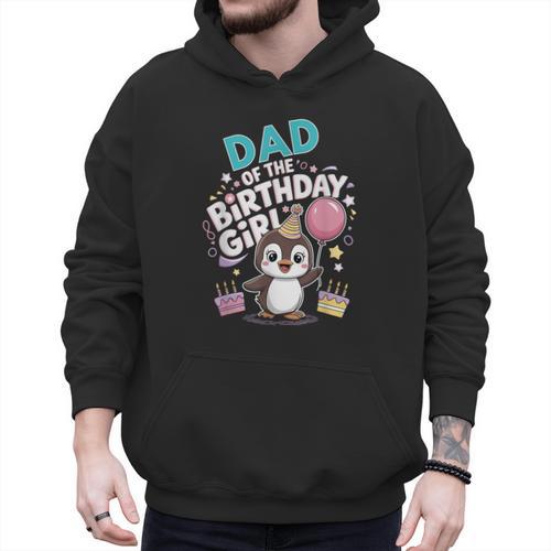Dad Of The Birthday Girl Pesto Baby Penguin Party Men Hoodie - Father's Day Fun