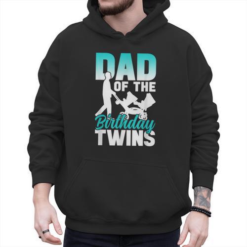 Dad Of The Birthday Twins Celebrate Cute Twin Father Daddy Men Hoodie - Father's Day Fun