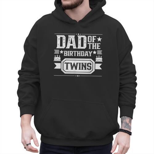 Dad Of The Birthday Twins Cute Twin Celebrate Father Daddy Men Hoodie - Father's Day Fun
