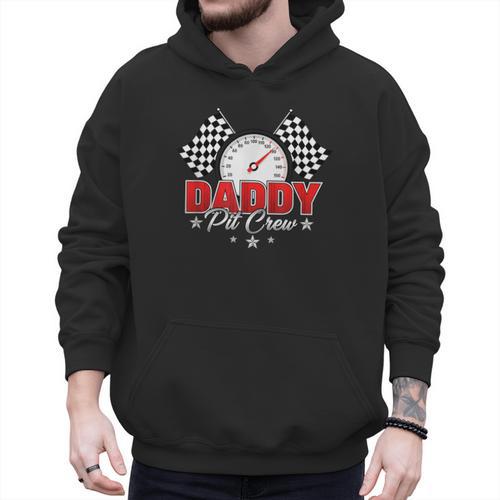 Dad Daddy Pit Crew Race Car Birthday Racing Party Men Hoodie - Father's Day Fun