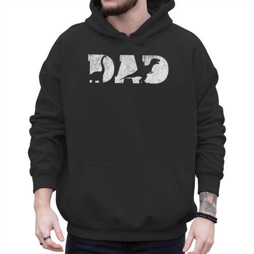 Dad Dinosaur Saurus Boys Girls Fathers Day Idea Men Hoodie - Father's Day Fun