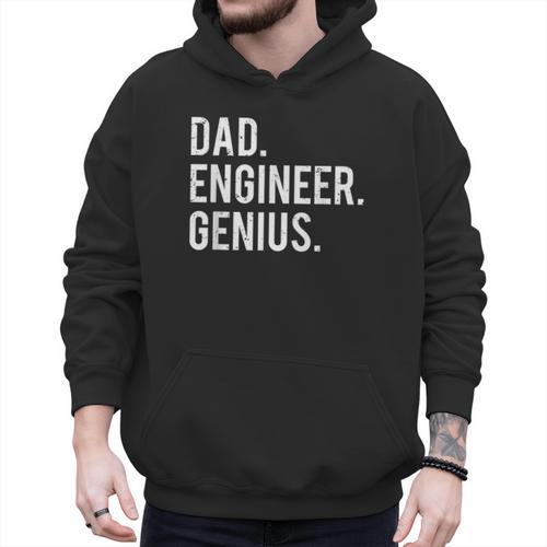 Dad Engineer Genius Cute Engineering Father Men Hoodie - Father's Day Fun