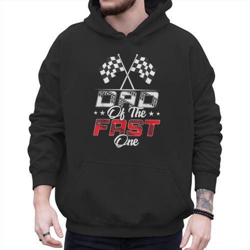 Dad Of The Fast One First Birthday Racing Car Family Men Hoodie - Father's Day Fun