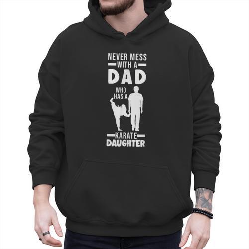 Dad Who Has a Karate Daughter Dad & Daughter Men Hoodie - Father's Day Fun