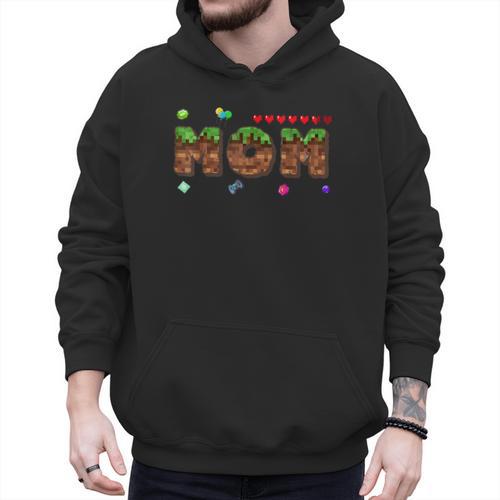 Dad And Mom Of The Birthday Boy Pixel Game Matching Family Men Hoodie - Father's Day Fun