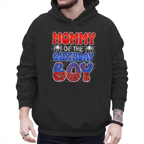 Dad And Mom Mommy Birthday Boy Spider Family Matching Men Hoodie - Father's Day Fun