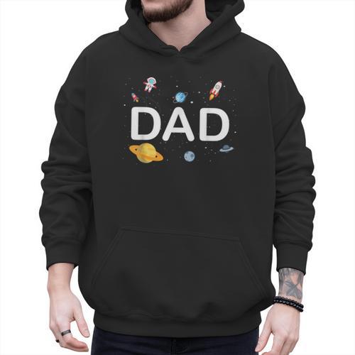 Dad Outer Space Birthday Party Family Boys Girls Men Hoodie - Father's Day Fun