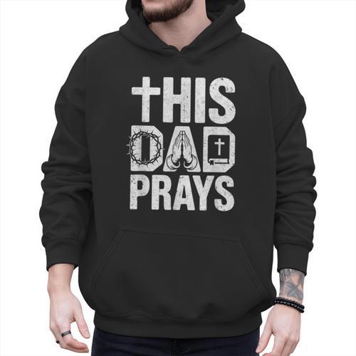 This Dad Pray Religious Vintage Father's Day Christian Daddy Men Hoodie - Father's Day Fun