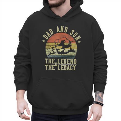 Dad And Son The Legend And The Legacy Dad Men Hoodie - Father's Day Fun