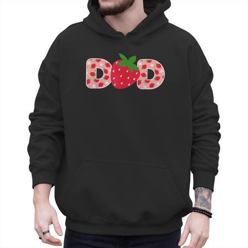 Dad Strawberry First Birthday Family Strawberry Men Hoodie - Father's Day Fun