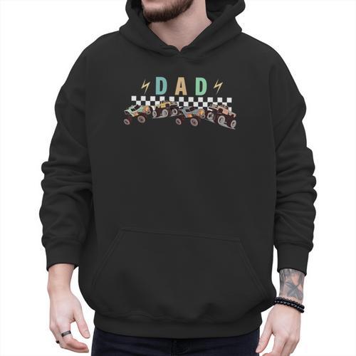 Dad Truck Dad Monster Truck Are My Jam Truck Lovers Men Hoodie - Father's Day Fun