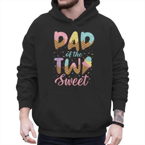 Dad Of The Two Sweet Birthday Girl Ice Cream Lovers 2nd Men Hoodie - Father's Day Fun