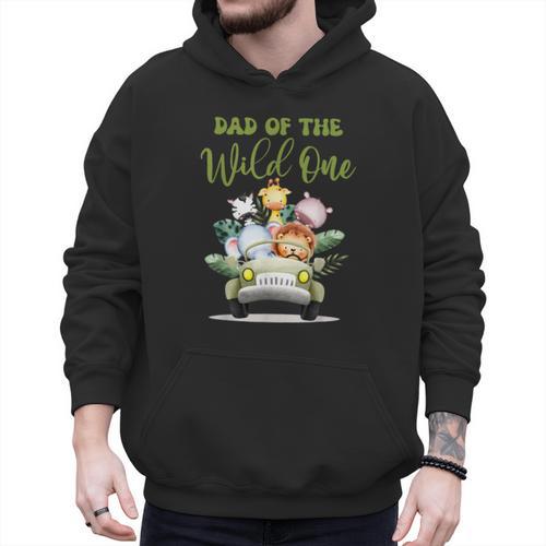 Dad Of The Wild One 1st Birthday Safari Family Matching Men Hoodie - Father's Day Fun