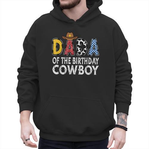 Dada 1st Birthday Cowboy Western Dada Birthday Boy Men Hoodie - Father's Day Fun