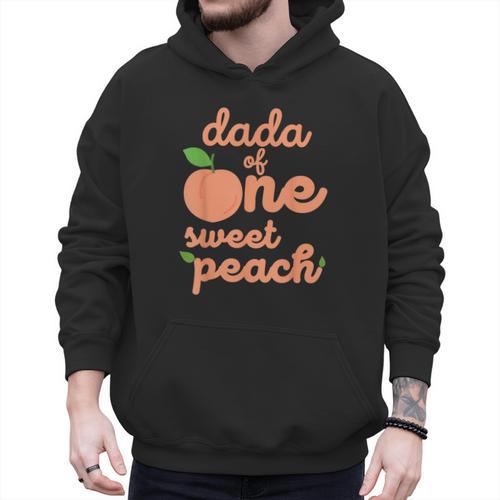 Dada Dad First Birthday One Sweet Peach Bday Family Matching Men Hoodie - Father's Day Fun