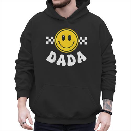 Dada One Happy Dude Birthday Theme 1st Family Matching Mom Men Hoodie - Father's Day Fun